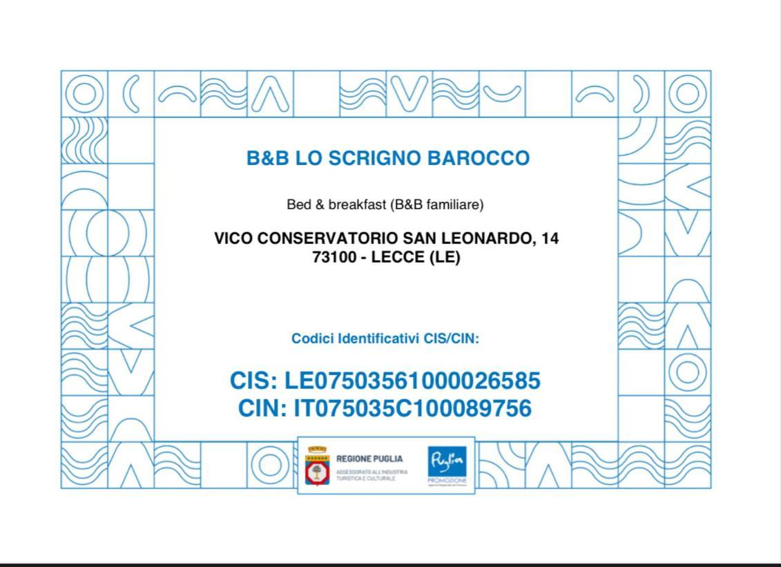 Lo Scrigno Barocco Bed & Breakfast Lecce Exterior foto